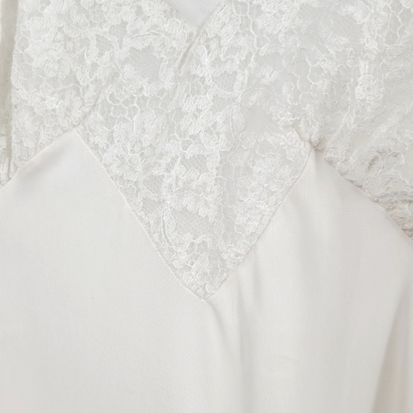 VINTAGE 1960s JOAN BROWNE Montgomery Ward Slip Dress Snow White Ivory - Picture 7 of 16